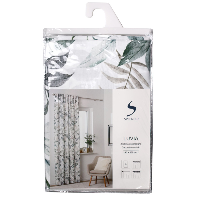 Zasł. z taśmą LUVIA rozm.140x250cm, kolor ecru