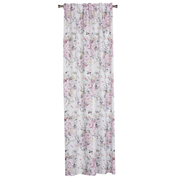 Zasł. z taśmą MARI rozm.140x250cm, kolor biały