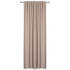 Zasłona z taśmą MILA 140x260 cm taupe