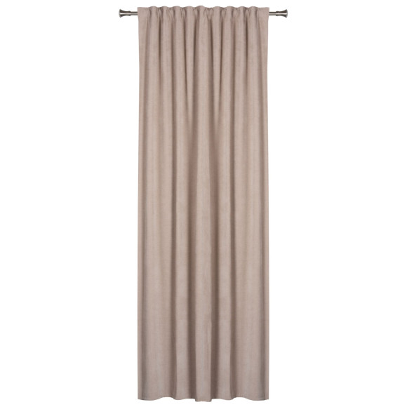 Zasłona z taśmą MILA 140x260 cm taupe