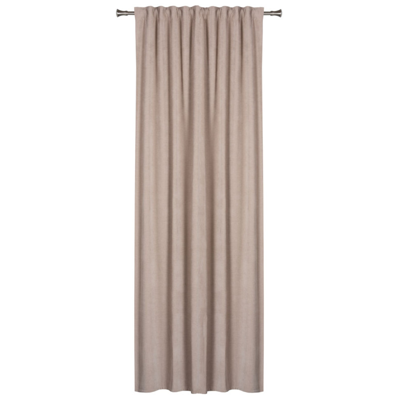 Zasłona z taśmą MILA 140x260 cm taupe