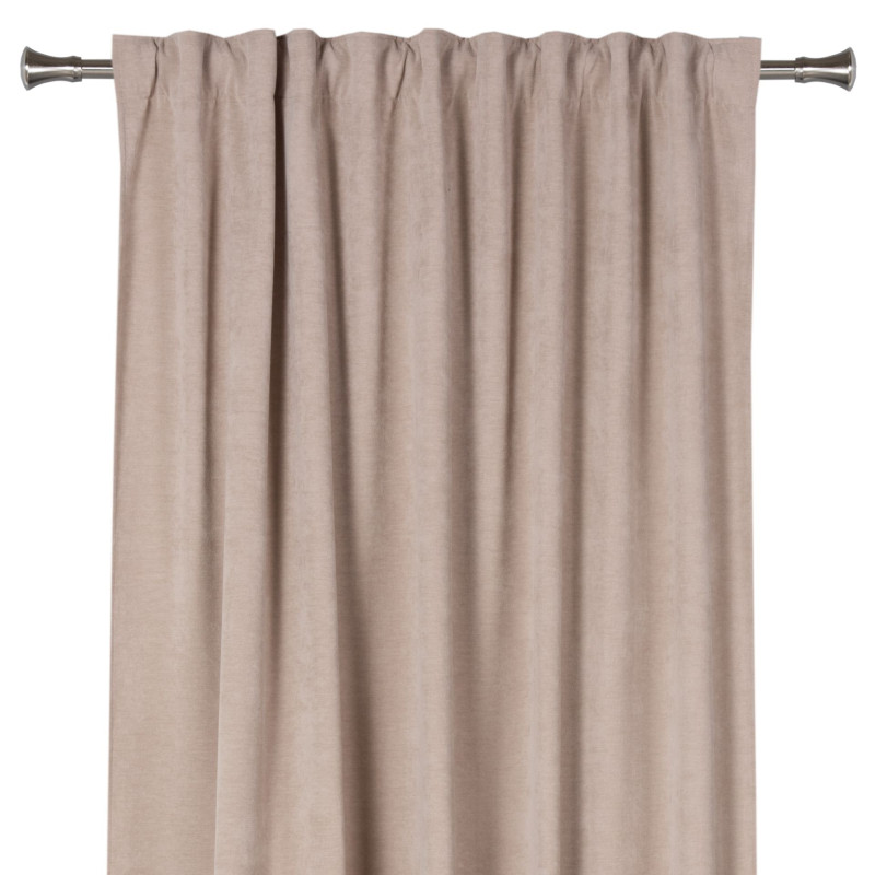 Zasłona z taśmą MILA 140x260 cm taupe