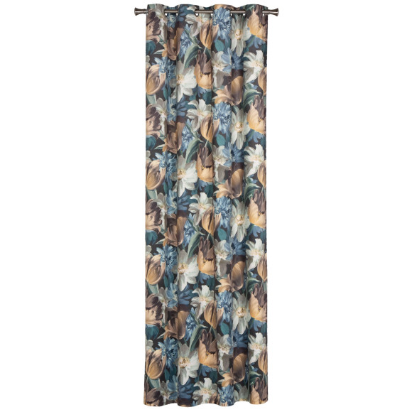 Zasł. z kółkami MONA rozm.140x250cm, kolor brązowy