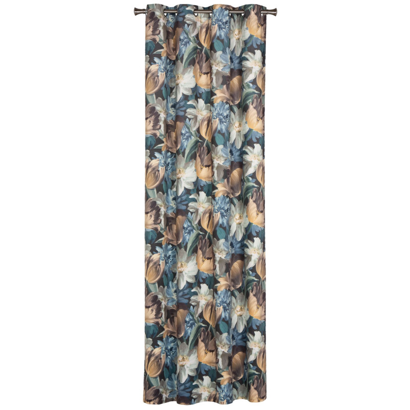 Zasł. z kółkami MONA rozm.140x250cm, kolor brązowy