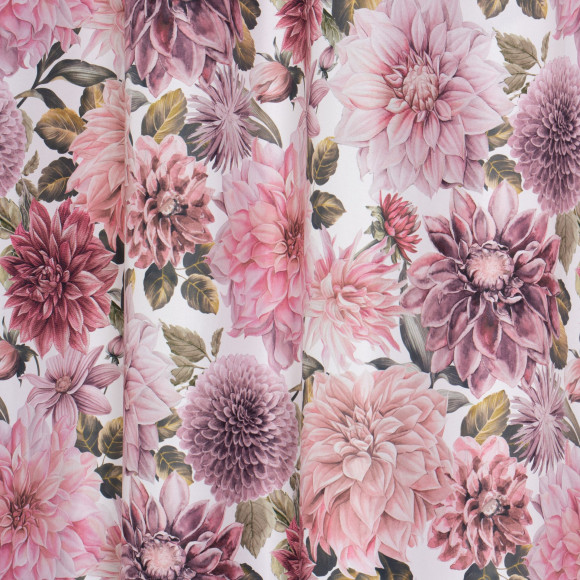 Zasł. z kółkami NOIA rozm.140x250cm, kolor biały