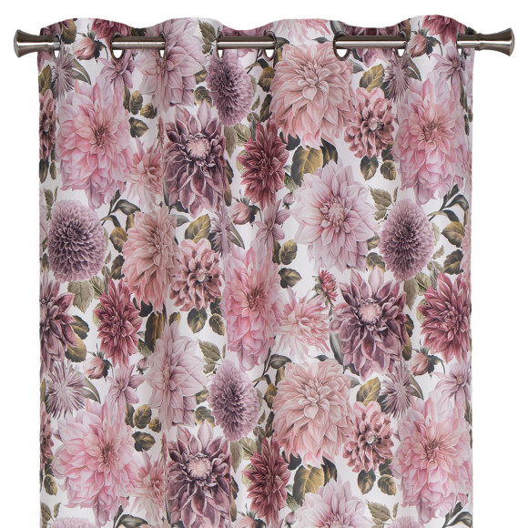 Zasł. z kółkami NOIA rozm.140x250cm, kolor biały