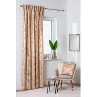 Zasłona na taśmie VELORA,140x260cm,k.beżowo-złoty