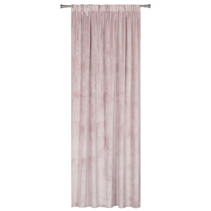 Zasłona z taśmą VERA rozm.140x250, kolor różowy