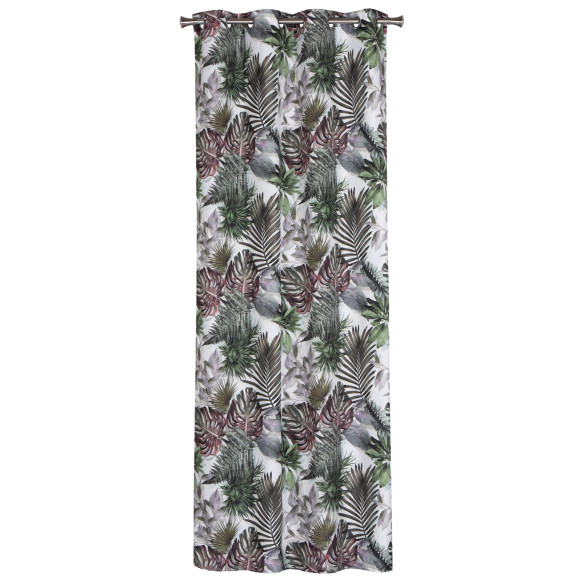 Zasłona z kółkami THEA 140x250 Zielony