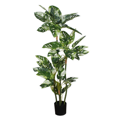 Sztucz. roślina w donicz. MONSTERA VARIEGATA-130cm