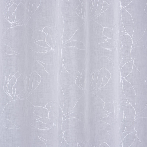 Firana z kółkami CAMIA 140x250cm kol.biały