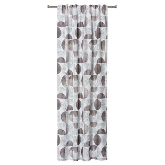 Zasłona z taśmą tunel MALMO 140x260 cm taupe