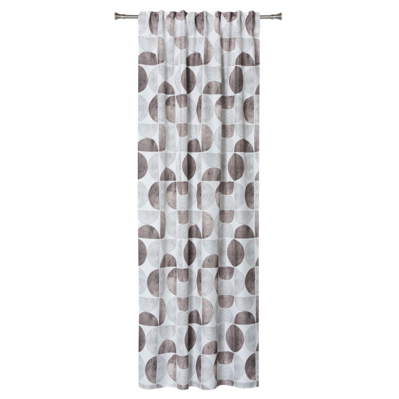 Zasłona z taśmą tunel MALMO 140x260 cm taupe