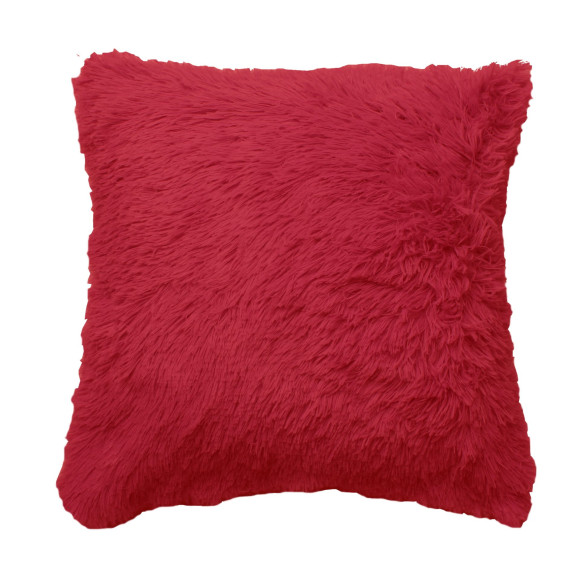 Poduszka SHAGGY rozmiar 45x45 cm kolor czerwony