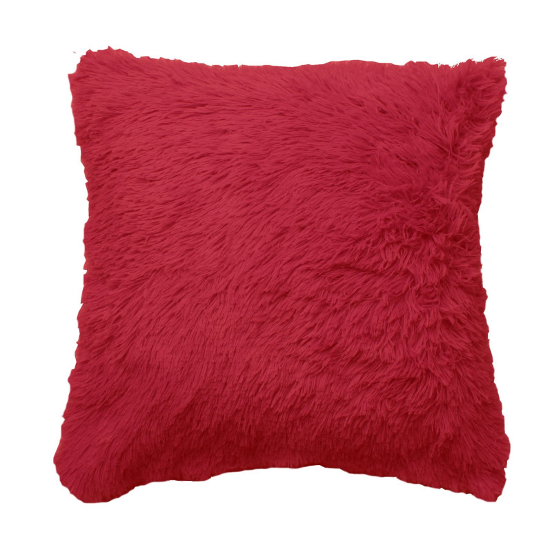 Poduszka SHAGGY rozmiar 45x45 cm kolor czerwony