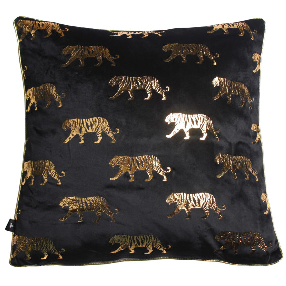 Poduszka MAJESTIC CHIC 45x45 czarny+złoty