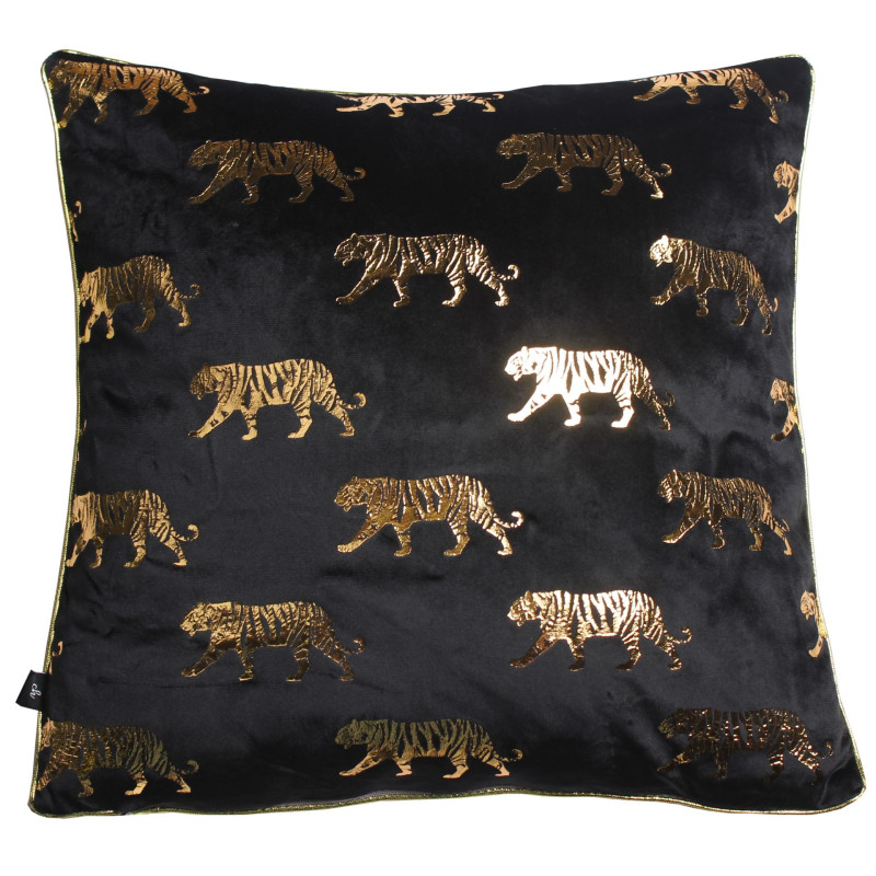 Poduszka MAJESTIC CHIC 45x45 czarny+złoty