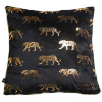 Poduszka MAJESTIC CHIC 45x45 czarny+złoty
