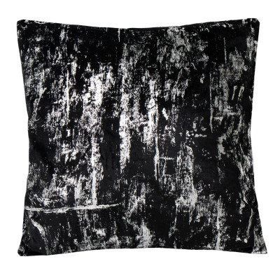 Poszewka DORE 45x45 cm, czarny/srebrny