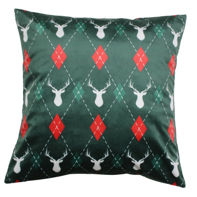 Poszewka DEER 45x45cm, kolor zielony