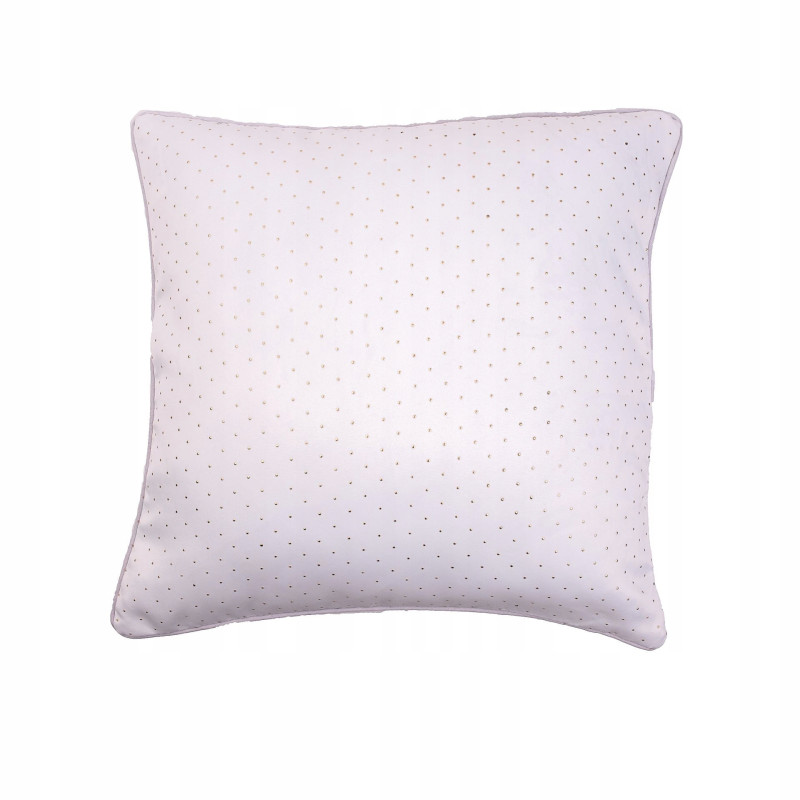 Poszewka w kropki PURE CHIC 45x45 biały+złoty