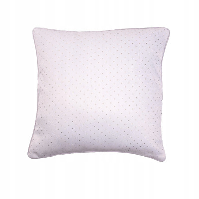 Poszewka w kropki PURE CHIC 45x45 biały+złoty