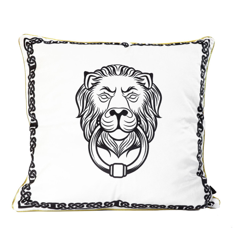 Poszewka TOTAL CHIC WHITE 45x45 bia/cza/zł