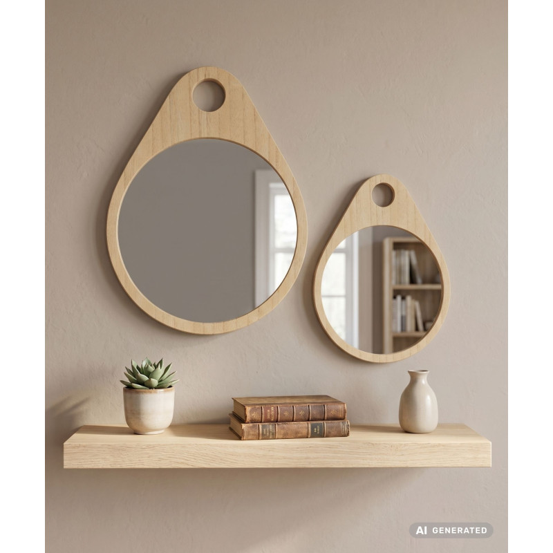 Lustro wiszące CORTO, 21,5/28/1cm, MDF