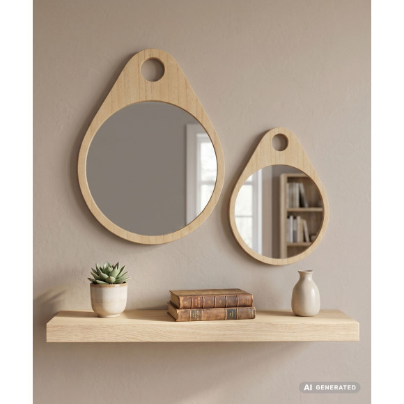 Lustro wiszące CORTO, 32/41,5/1cm, MDF