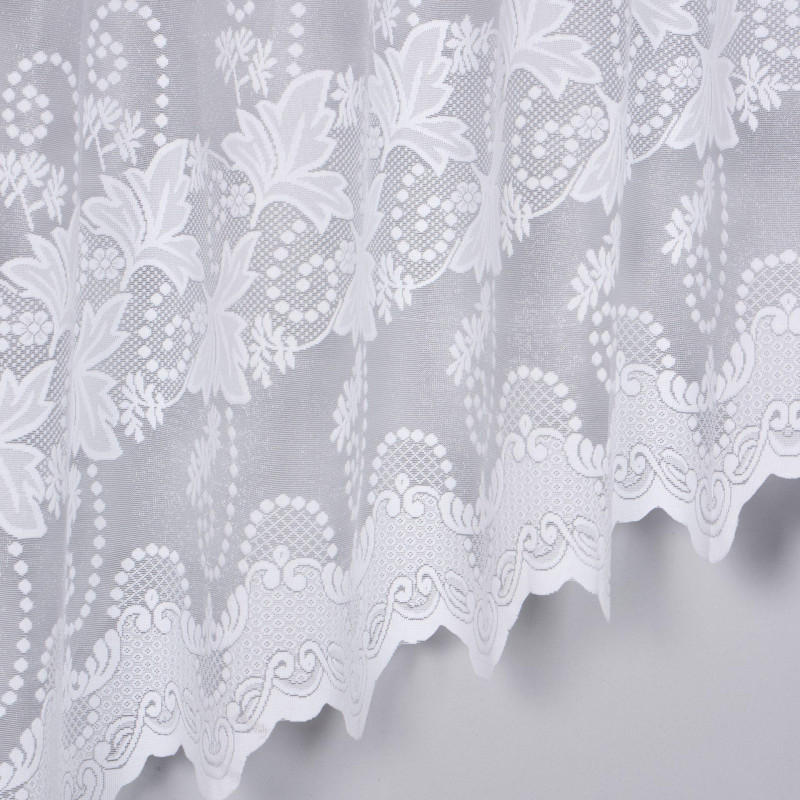 Firana żakardowa z taśmą KIRA,300/150cm,kol.biały