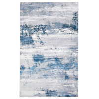 Dywan druk.Yumita, mikrofibra, 80x140cm, sza-nieb