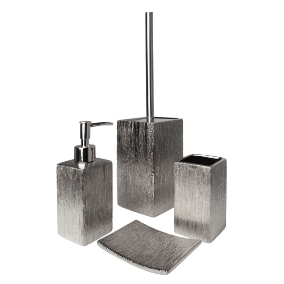 Kubek FLOSS, 6,5x6,5x11,5 cm, kol. srebrny